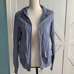 EUC Women's Zenergy By Chico's Zip Up Hoodie Sweater Sz 0 XS 4